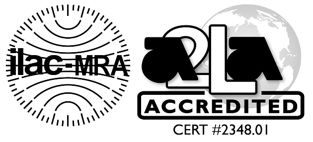 ILAC-MRA A2LA Accredited Cert#2348.01