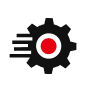 Gear in motion icon